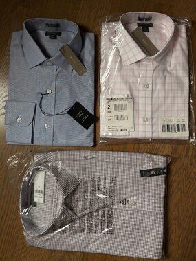 set of 3 men's button down shirts // J Crew and Banana Republic // NWT